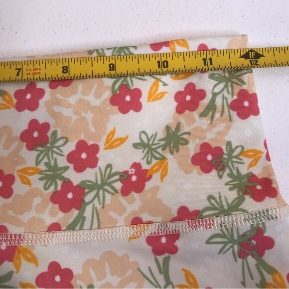 NWT Adidas Optime 7/8 Tights Multicolor Floral Print High Rise Tight Fit Medium - Picture 11 of 16